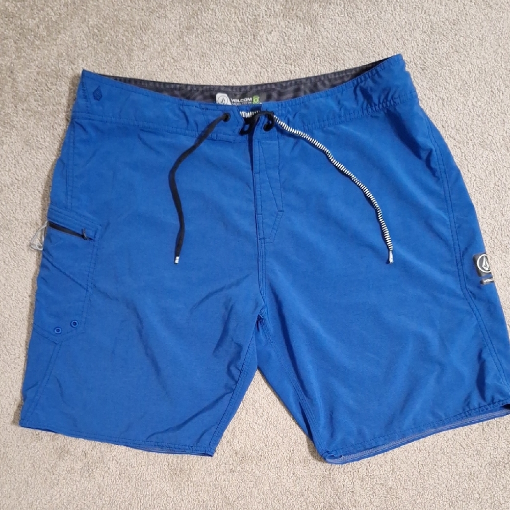 Volcom Blue Board Shorts Quick-Dry Swimwear